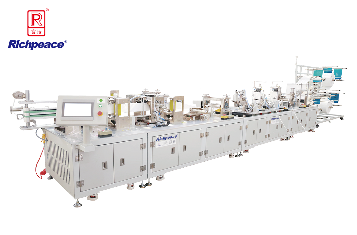 富怡全自動折疊口罩連續(xù)型生產(chǎn)線 （焊頭帶）