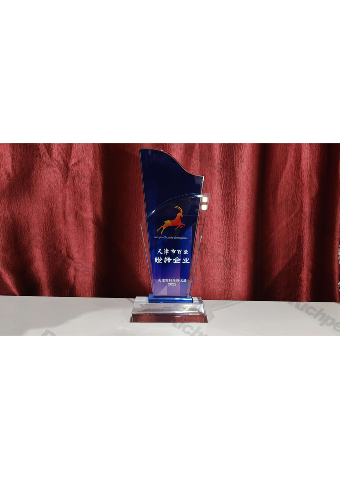 天津市百強瞪羚企業(yè)獎杯